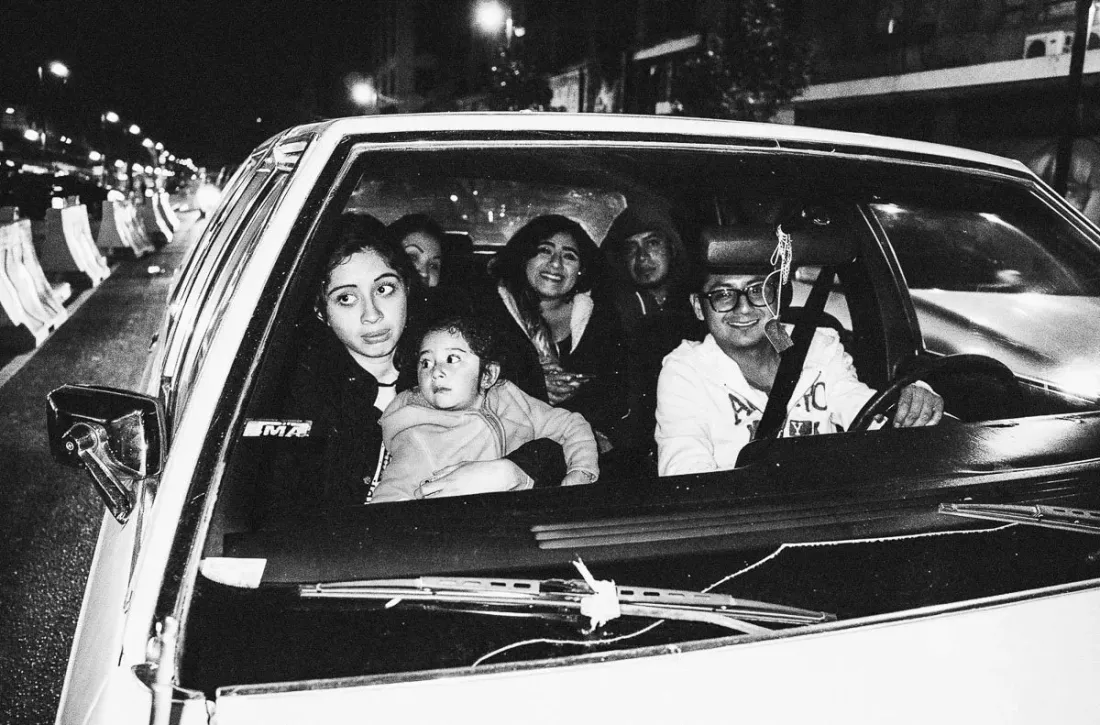 street photography in black and white with flash
