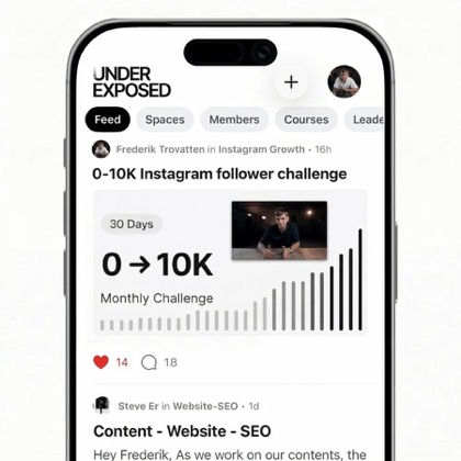Underexposed community preview